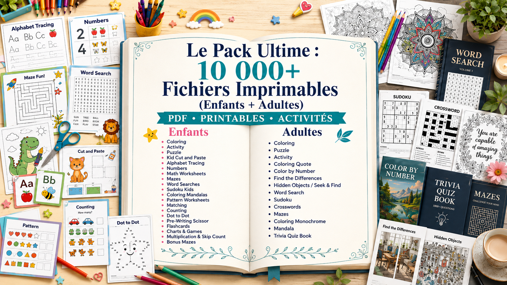 The Ultimate Pack – 10,000+ Printable Files for Kids & Adults